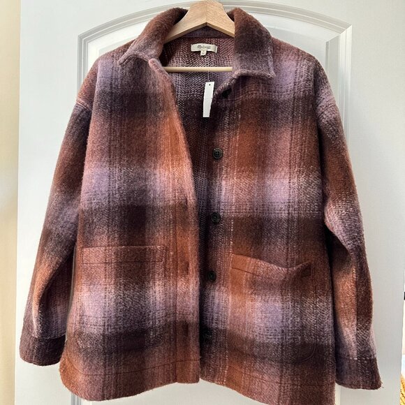 Madewell Jackets & Blazers - Madewell Brushed Plaid Shirt Jacket